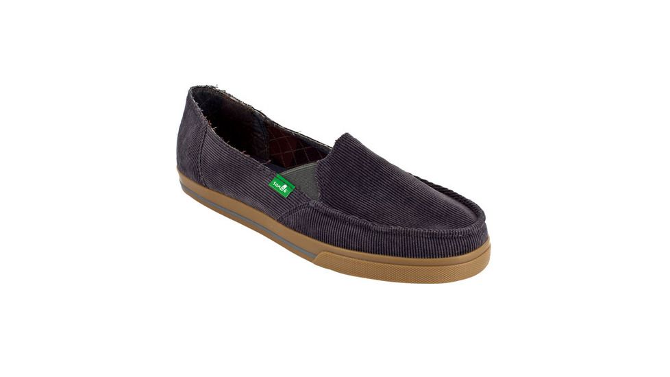 Sanuk Standard Corduroy Casual Shoe - Women's-Charcoal-6 US