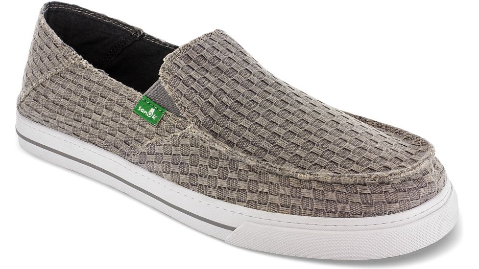 Sanuk Weaver Casual Shoe - Mens-Charcoal-Medium-10 US