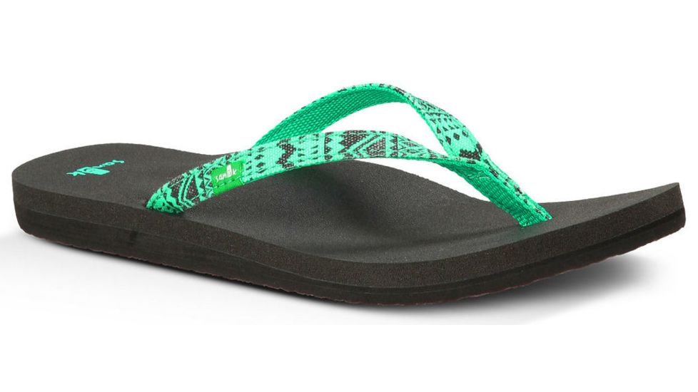 Sanuk Yoga Joy Funk Sandal - Womens-Aqua Tribal-Medium-6 US