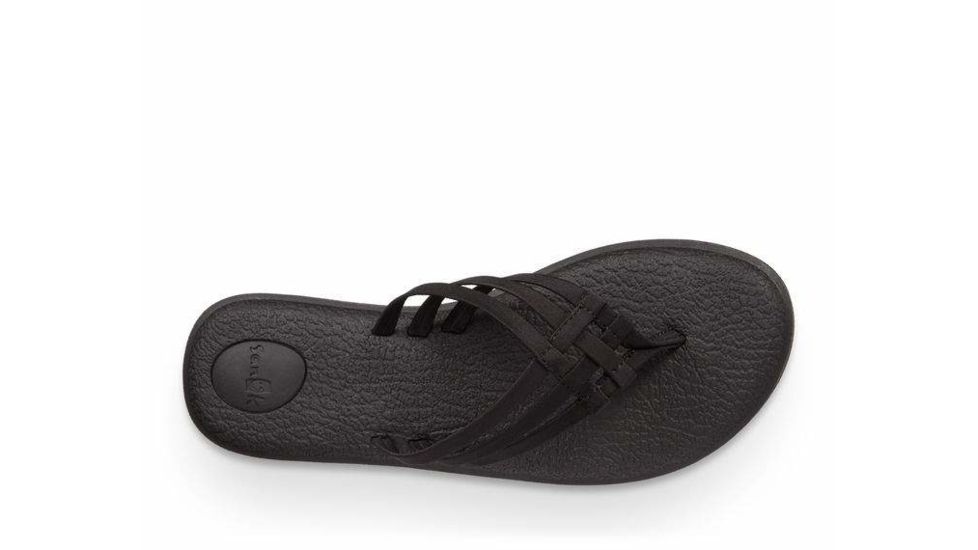 Sanuk Yoga Salty Flip Flops - Womens, Black, 7, 1103940-BLK-07