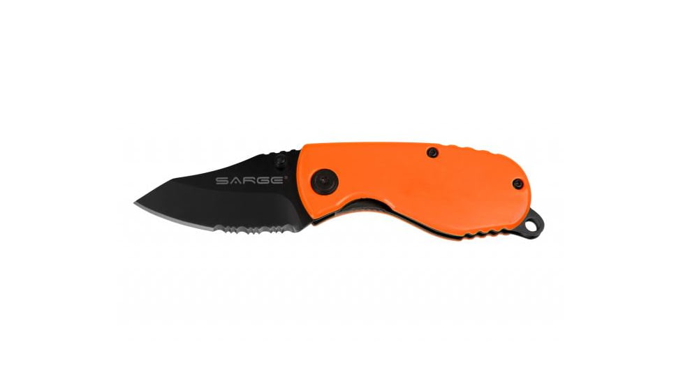 Sarge Fire Hi-Vis Compact Tactical Folding Knife - 5-1/2in Overall Length, SK-800HV