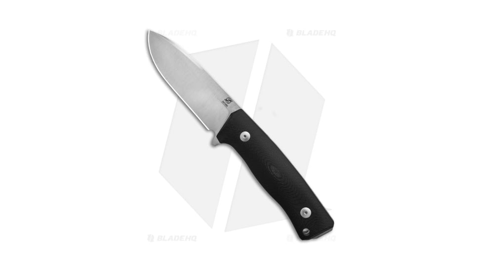 Saturn Knives Mimas Fixed Blade Knife, 4.33in, Sleipner Steel, Drop Point Blade, G10 Black Handle, Steel/Black, 9.50in, BHQ-137382