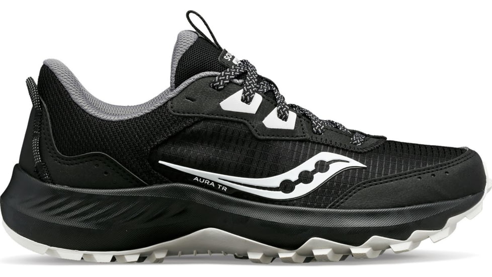 Saucony Aura TR Wide Trail Shoes - Womens, Black/Fog, 5.5, Medium, S10863-05-001-M-5.5