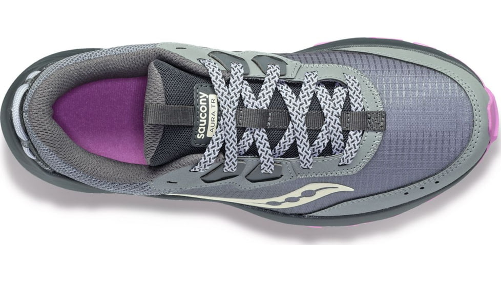 Saucony Aura TR Wide Trail Shoes - Womens, Fossil/Grape, 7.5, Medium, S10863-12-020-M-7.5