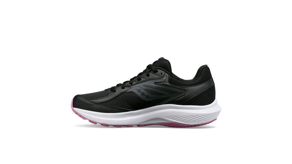 Saucony Cohesion 17 Shoes - Womens, Black/Orchid, 10, Wide, S10944-100-001-W-10