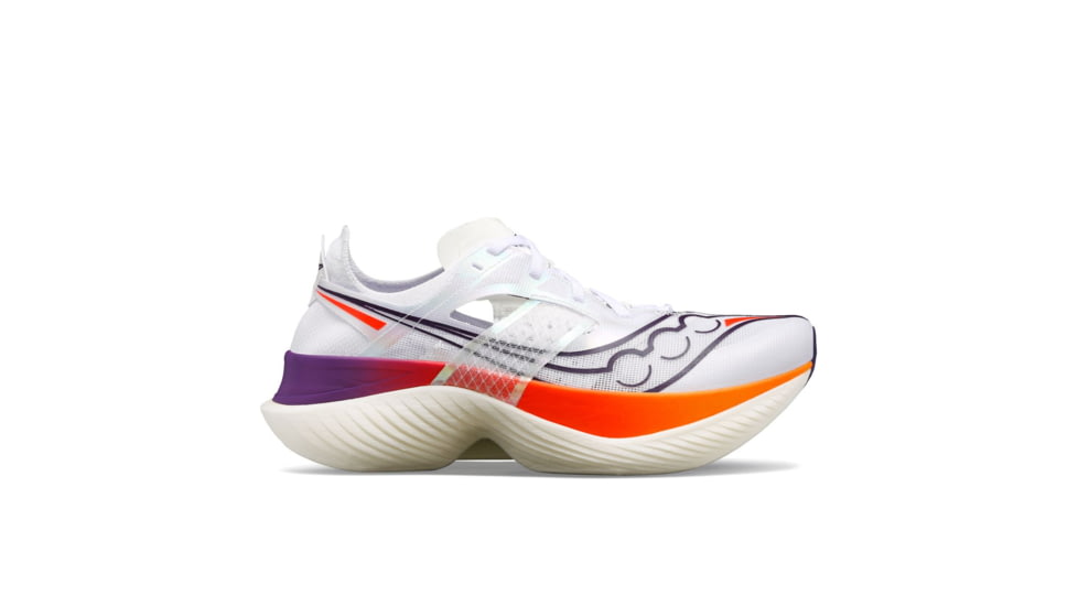 Saucony Endorphin Elite Shoes - Womens, White/Vizired, 9.5, Medium, S10768-126-100-M-9.5