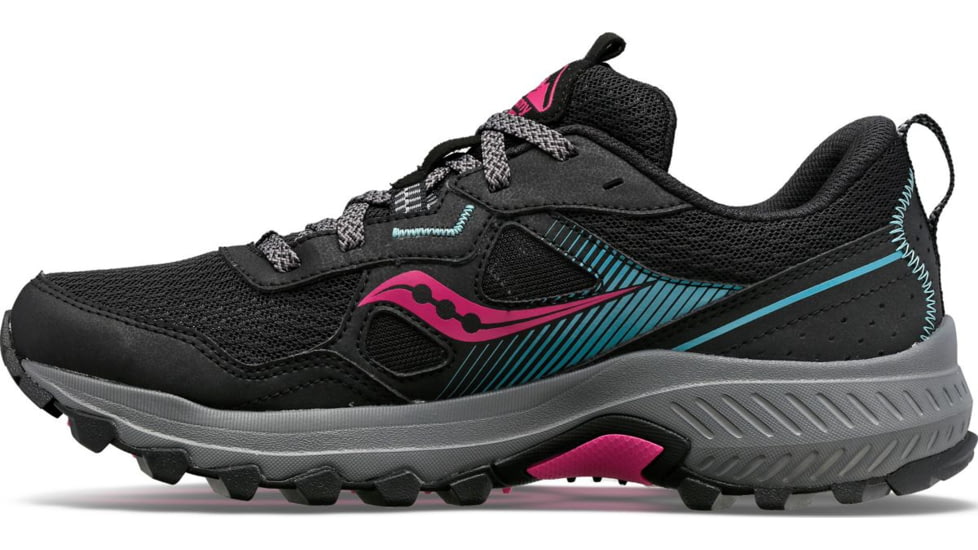 Saucony Excursion TR16 Trail Shoes - Womens, Black/Fuchia, 5.5, Wide, S10745-10-001-W-55