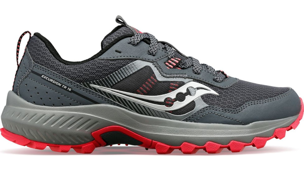 Saucony Excursion TR16 Trail Shoes - Womens, Grey/Coral, 5.5, Medium, S10744-40-027-M-5.5