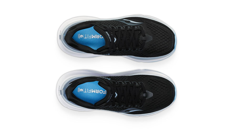 Saucony Guide 17 Shoes - Womens, Black/Fog, 11, Wide, S10937-100-001-W-11