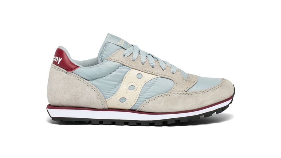 Saucony Jazz Lowpro Casual Shoe - Womens, Grey/Red, Medium, 7.5, S1866-286-Medium-7.5