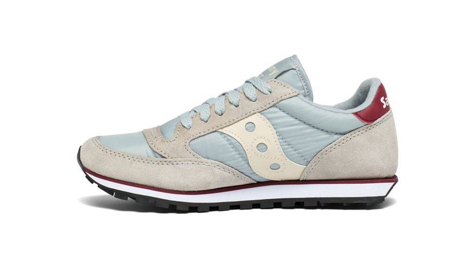 Saucony Jazz Lowpro Casual Shoe - Womens, Grey/Red, Medium, 7.5, S1866-286-Medium-7.5