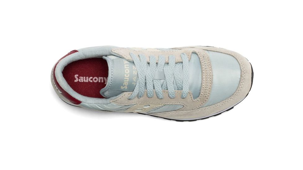 Saucony Jazz Lowpro Casual Shoe - Womens, Grey/Red, Medium, 7.5, S1866-286-Medium-7.5