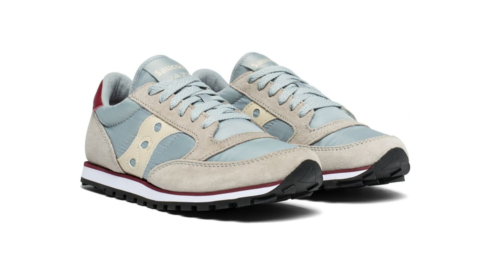 Saucony Jazz Lowpro Casual Shoe - Womens, Grey/Red, Medium, 7.5, S1866-286-Medium-7.5
