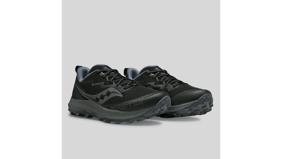 Saucony Peregrine 14 GTX Trail Shoes - Mens, Black/Carbon, 11, Medium, S20918-100-001-M-11