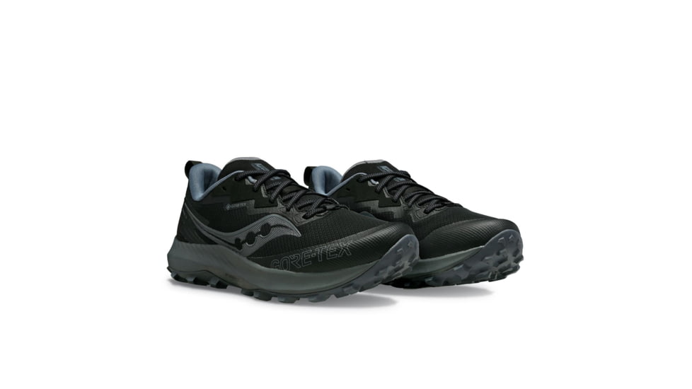 Saucony Peregrine 14 GTX Trail Shoes - Womens, Black/Carbon, 12, Medium, S10918-100-001-M-12