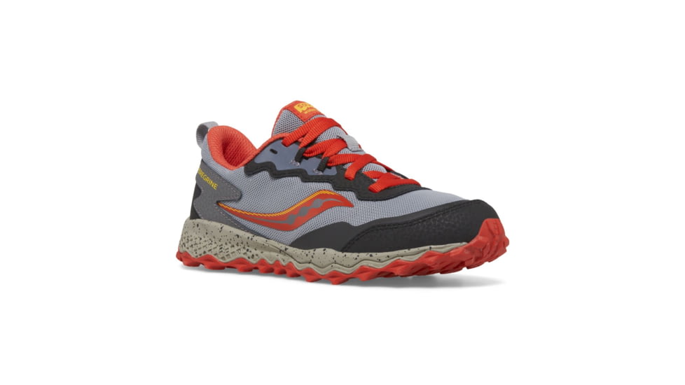 Saucony Peregrine KDZ Sneakers - Kids, Grey/Red/Yellow, 7, Medium, SK267487-M-7
