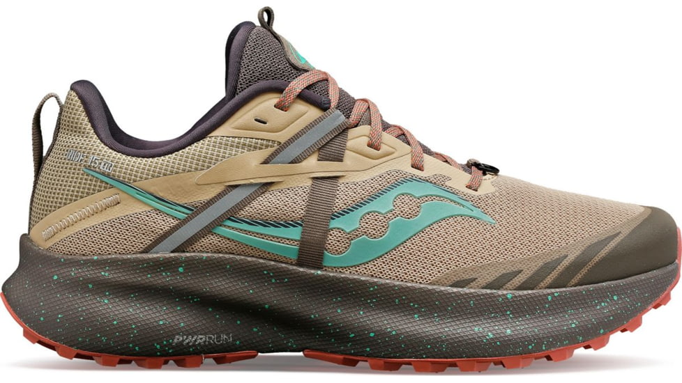 Saucony Ride 15 TR Trail Shoes - Womens, Desert/Sprig, 8.5, Medium, S10775-25-200-M-8.5