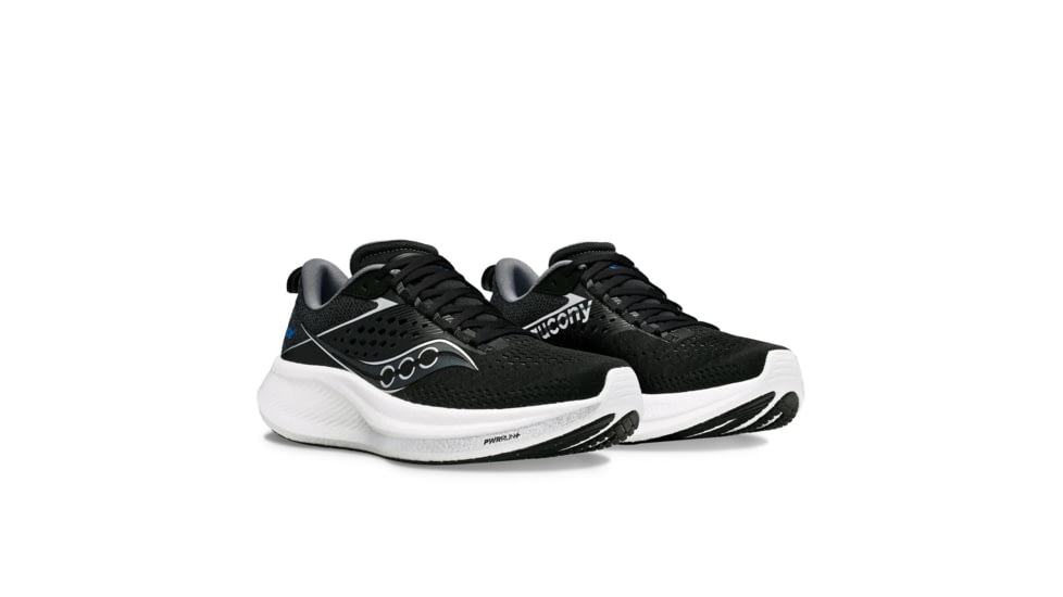 Saucony Ride 17 Shoes - Womens, Black/White, 10, Wide, S10925-100-001-W-10