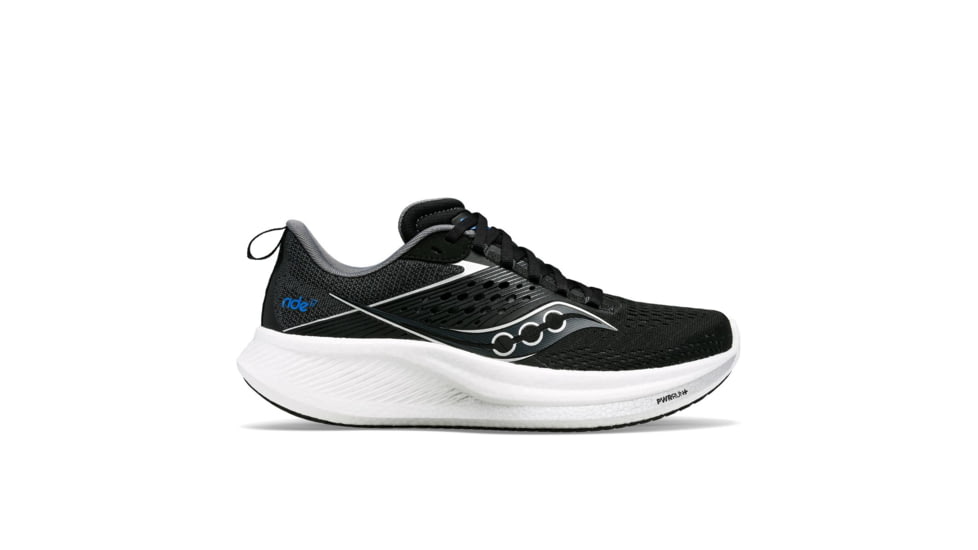 Saucony Ride 17 Shoes - Womens, Black/White, 10, Wide, S10925-100-001-W-10
