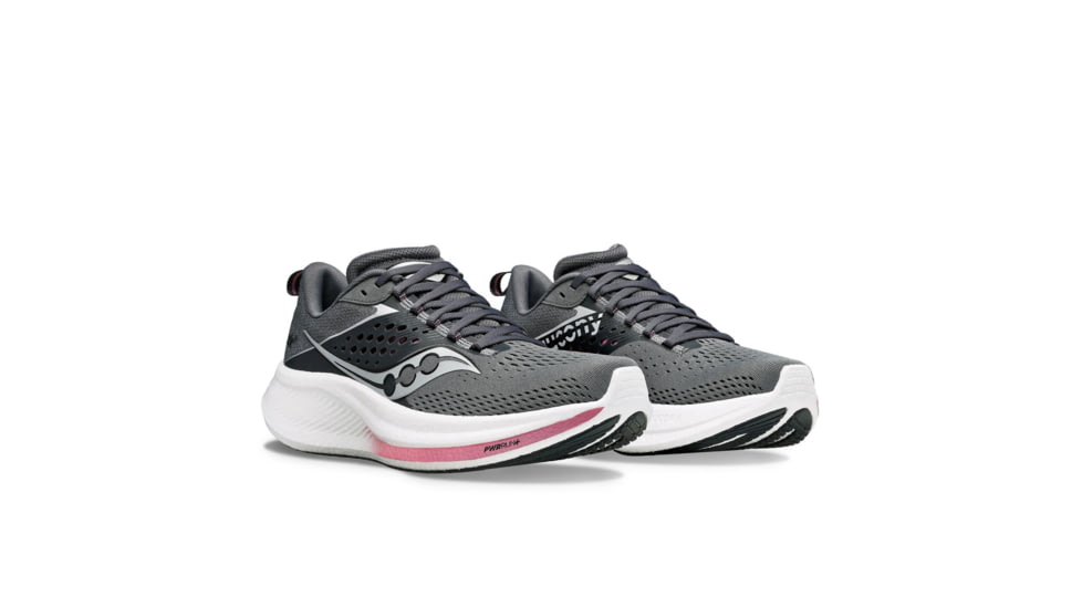 Saucony Ride 17 Shoes - Womens, Cinder/Orchid, 8, Medium, S10924-107-030-M-8