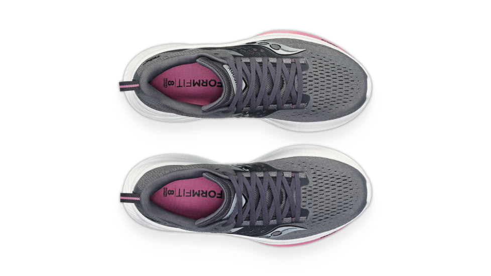 Saucony Ride 17 Shoes - Womens, Cinder/Orchid, 8, Medium, S10924-107-030-M-8