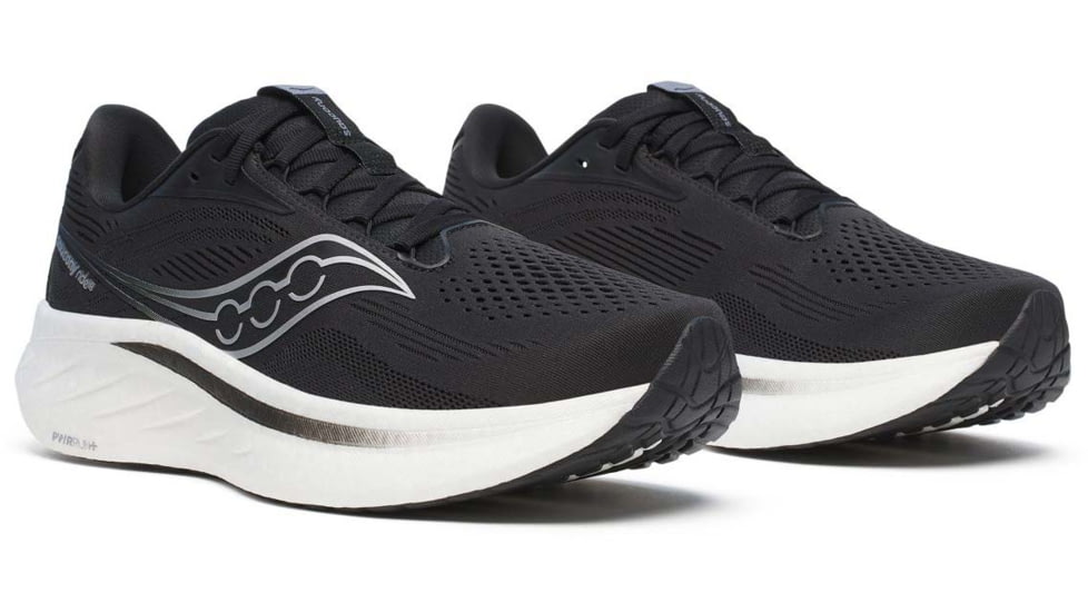 Saucony Ride 18 - Mens, Black/White, 10, S21000-100-M-10