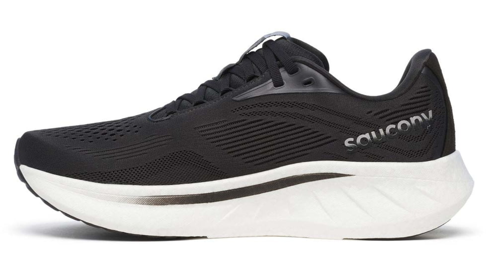 Saucony Ride 18 - Mens, Black/White, 10, S21000-100-M-10