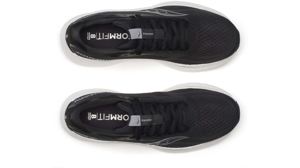 Saucony Ride 18 - Mens, Black/White, 10, S21000-100-M-10