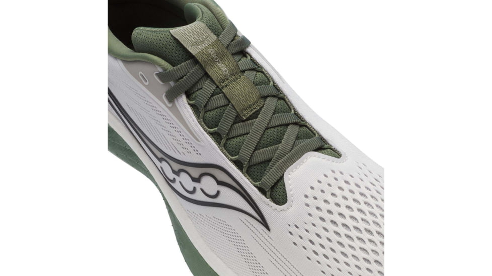 Saucony Ride 18 - Mens, White/Olivine, 12, S21000-138-M-12