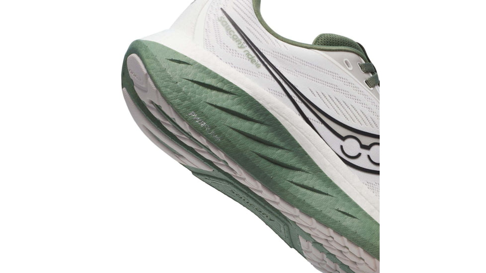 Saucony Ride 18 - Mens, White/Olivine, 12, S21000-138-M-12