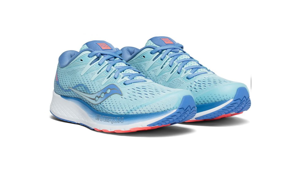 Saucony Ride ISO 2 Road Running Shoe - Womens, Blue/Coral, Medium, 5, S10514-1-Medium-5
