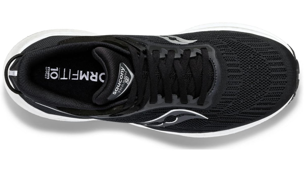 Saucony Triumph 21 Shoes - Womens, Black/White, 9, Wide, S10882-10-001-W-9