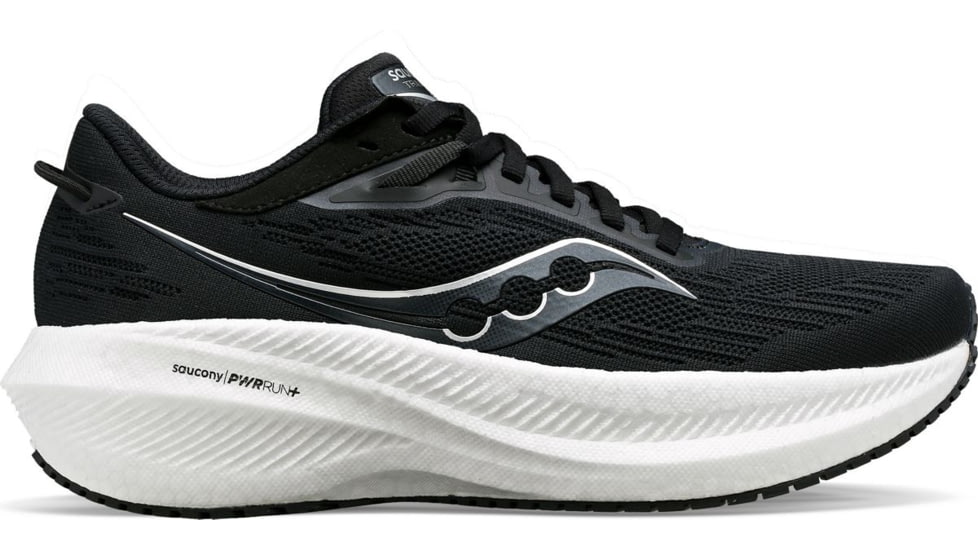 Saucony Triumph 21 Shoes - Womens, Black/White, 9, Wide, S10882-10-001-W-9