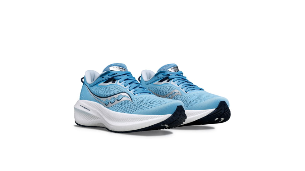 Saucony Triumph 21 Shoes - Womens, Breeze/Navy, 5, Medium, S10881-115-400-M-5