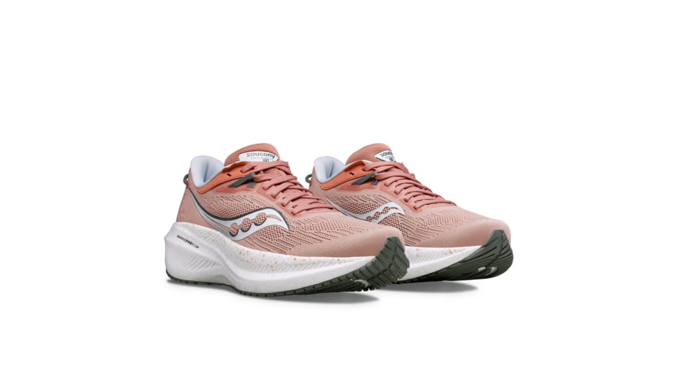 Saucony Triumph 21 Shoes - Womens, Lotus/Bough, 6.5, Wide, S10882-130-685-W-6.5