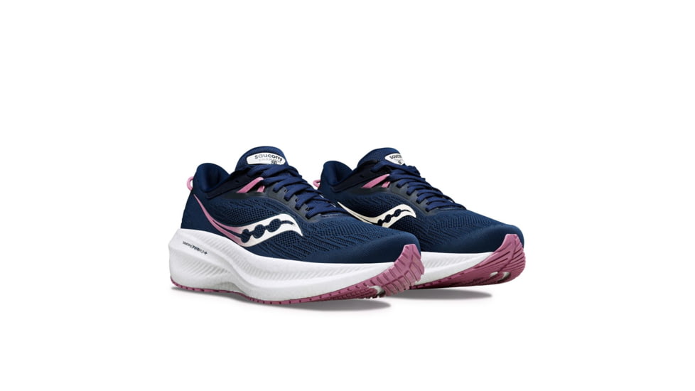 Saucony Triumph 21 Shoes - Womens, Navy/Orchid, 5.5, Medium, S10881-105-410-M-5.5