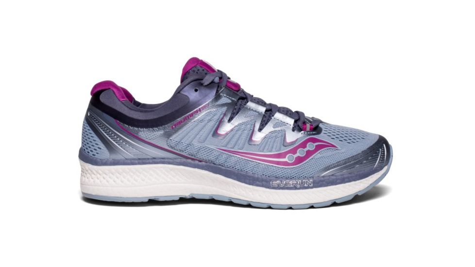 Saucony Triumph Iso 4 Road Running Shoes - Womens, Fog/Grey/Purple, 6.5 US S10413-1-6.5  US