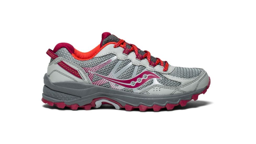 Saucony Womens Excursion TR11 Trail Running Shoe, Grey/Pink, 6.5 US S10392-1-6.5 US