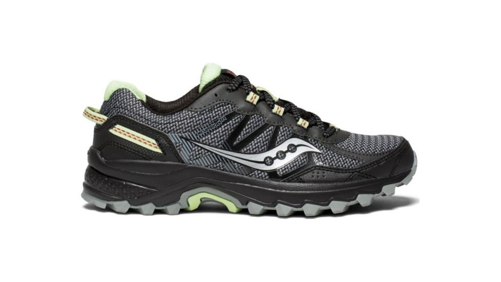 Saucony Womens Excursion TR11 Trail Running Shoe, Black/Lime, 7.5 US S10392-8-7.5 US