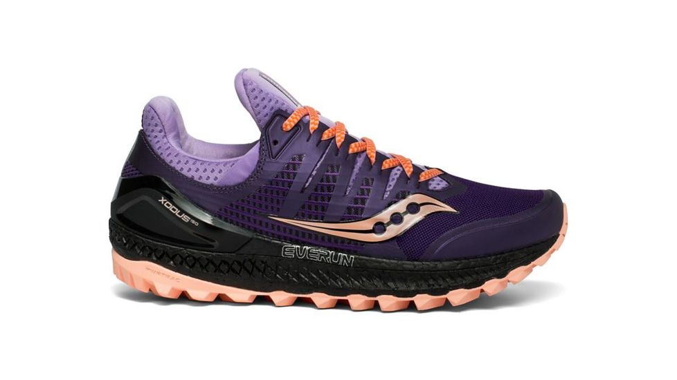 Saucony Xodus Iso 3 Trail Running Shoes - Women's, Purple/Peach, Medium, 8 S10449-37-Medium-8