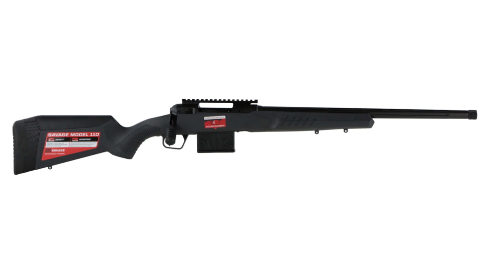Savage Arms 110 Tactical Bolt Action Rifle, 308 Win/7.62x51 NATO, 20in Heavy Threaded Barrel, 1-10, Synthetic Black Stock, Blued, 57006-FRRMPG