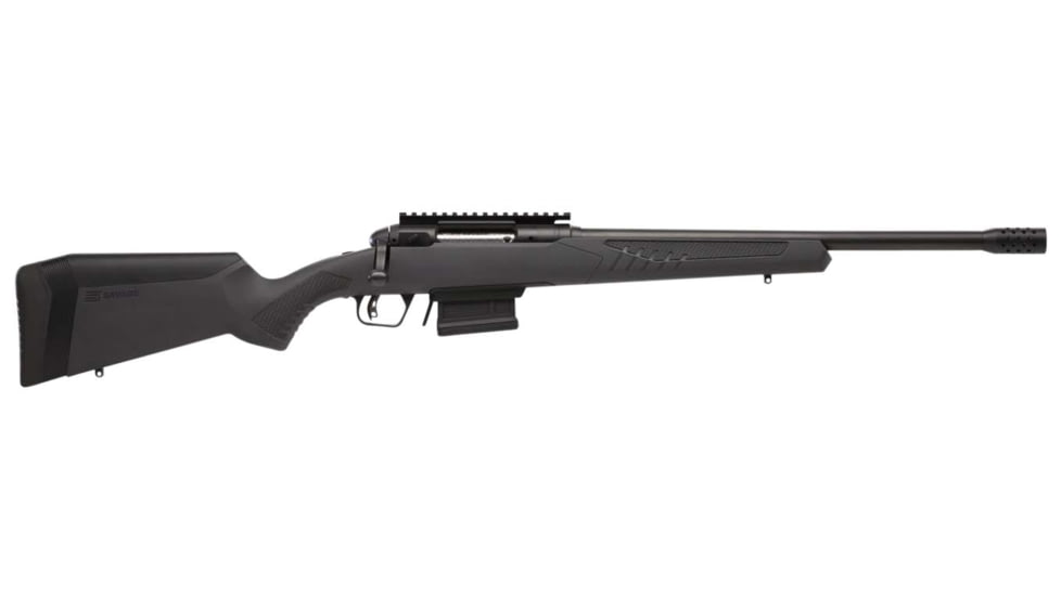 Savage Arms 110 Haymaker Bolt Action Rifle, .450 Bushmaster, 18in Heavy Barrel, 1-24, Synthetic Black Stock, Black, 57140-FRRMPG