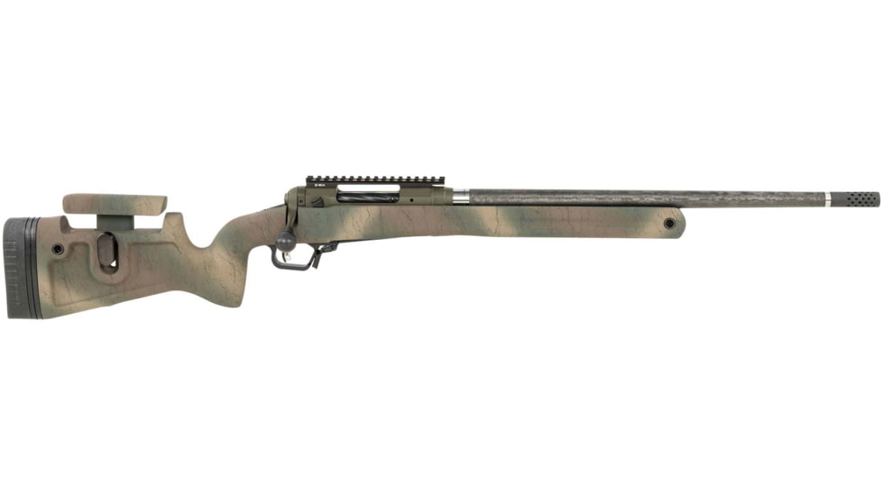 Savage Arms 110 Pro Pursuit Bolt Action Rifle, 308 Win/7.62x51 NATO, 20in 5/8x24 TPI Cf Wrapped Barrel, 1-10, Synthetic Graybone Camo Stock, Cerakote Green, 58155-FRRMPG