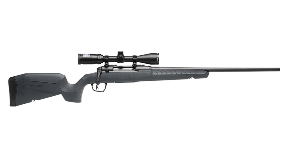 Savage Arms Axis 2 XP Bolt Action Rifle, .30-06 Springfield, 22in Barrel, 1-10, 3-9x40mm Scope, Synthetic Grey Stock, Blued Black, 32181-FRRMPG