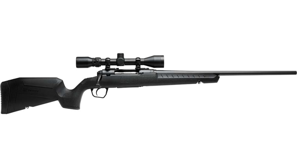 Savage Arms Axis XP Bolt Action Rifle, 7mm-08 Remington, 22in Barrel, 1-9.5, 3-9x40mm Scope, Synthetic Black Stock, Blued Black, 32005-FRRMPG