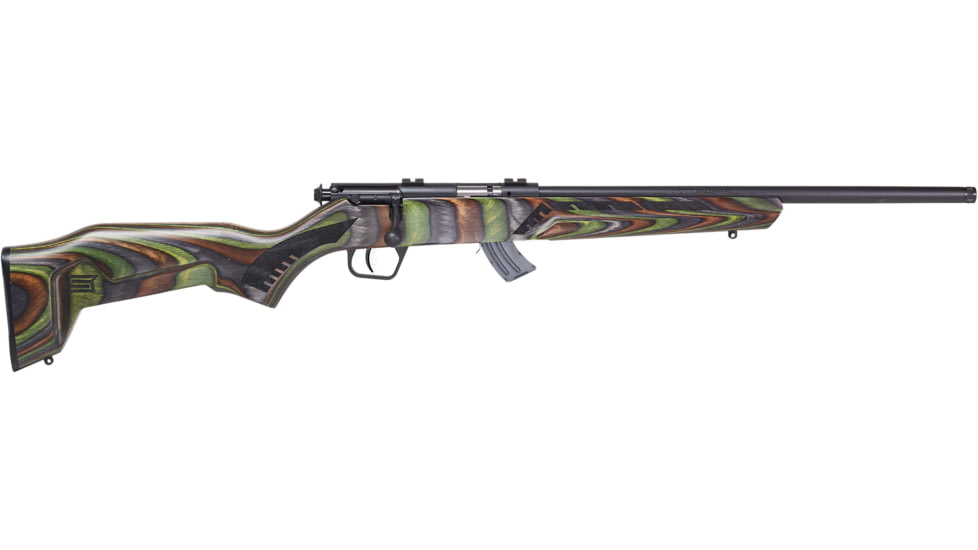 Savage Arms Mark II Minimalist Bolt Action Rifle, .21 Sharp, 18in Barrel, 1-10, Laminate Multi-Color Stock, Blued Black, 26743-FRRMPG