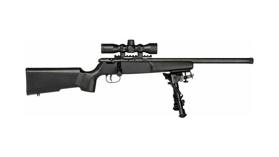 Savage Arms Rascal Target XP Single Shot Bipod Bolt Action Rifle, .22 Long Rifle, 16.13in Barrel
