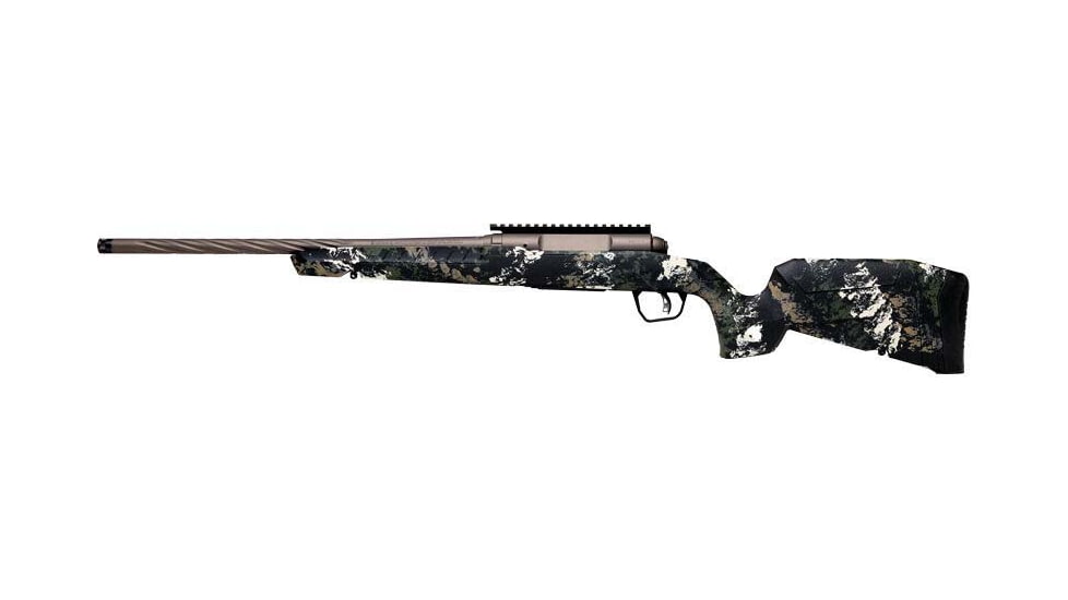 Savage Arms Axis 2 Pro Sporter Bolt Action Rifle, .22-250 Remington, 20in Heavy Sporter Spiral Threaded Barrel, 1-12, Synthetic Forest Stock, Cerakote Gun Metal Bronze, 32352-FRRMPG