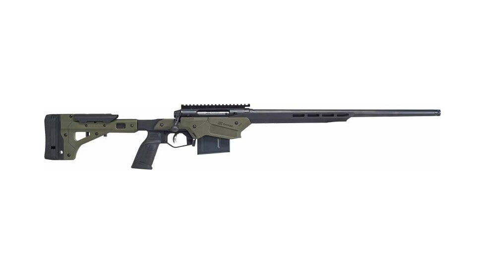 Savage Arms Axis II Precision Bolt Action Rifle, 308 Win/7.62x51 NATO, 22in Heavy Barrel, 1-10, Aluminum OD Green Stock, Parkerized Black, 57551-FRRMPG