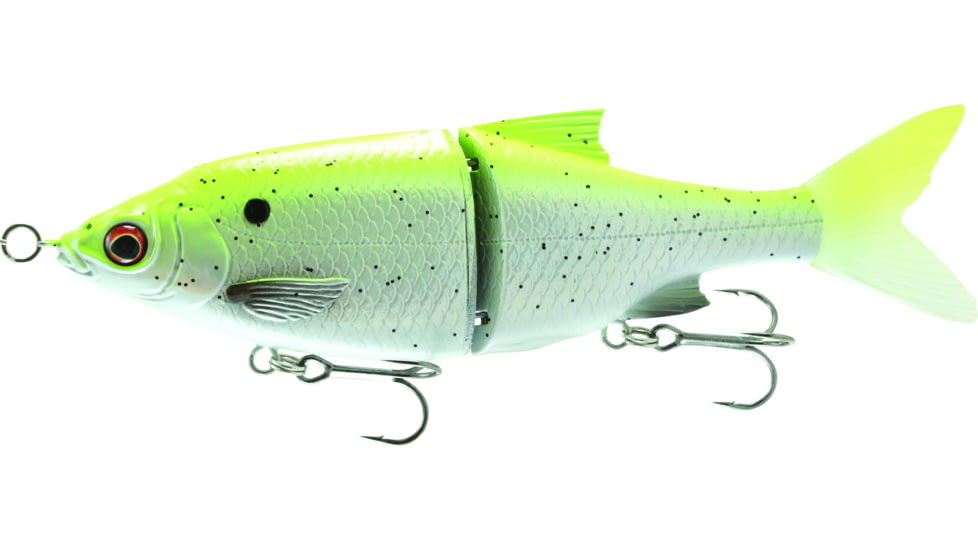 Savage Gear 3D Shine Swimming Glide Bait, Slow Sink, Chartreuse Shad, 5 1/4in, 1oz, SG-135-CS